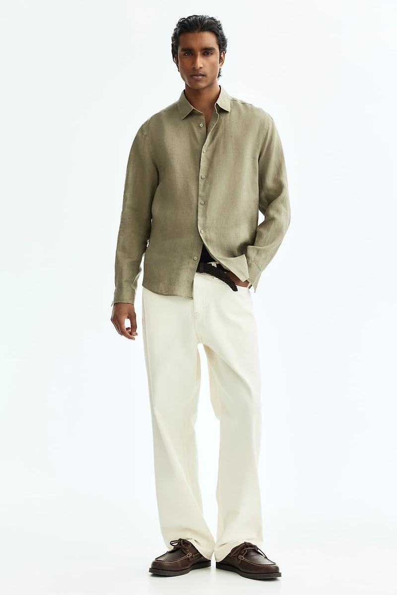 Slim Fit Linen Shirt