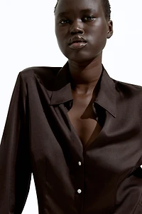 Fitted Satin Shirt