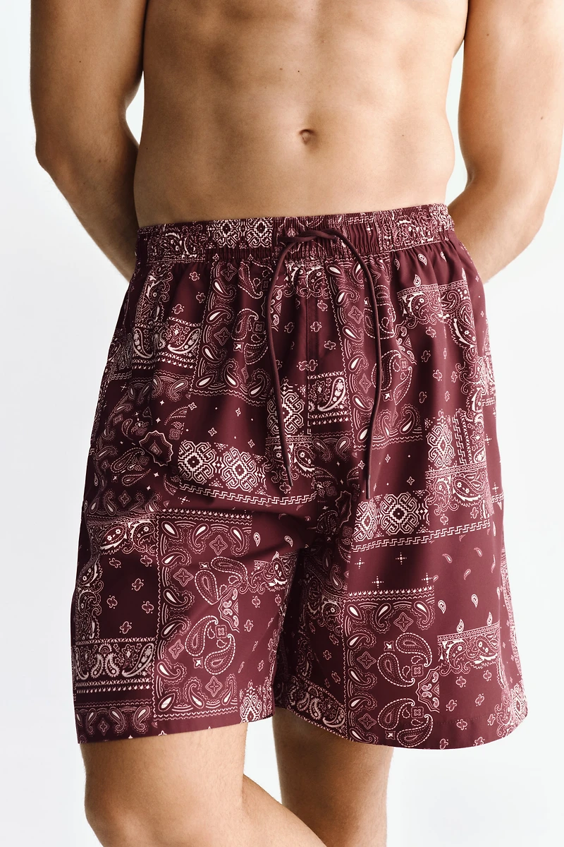Patterned Swim Shorts