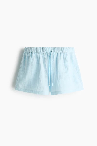 Cotton muslin beach shorts