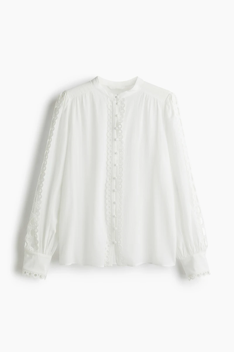 Lace-Trimmed Blouse