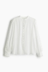 Lace-Trimmed Blouse