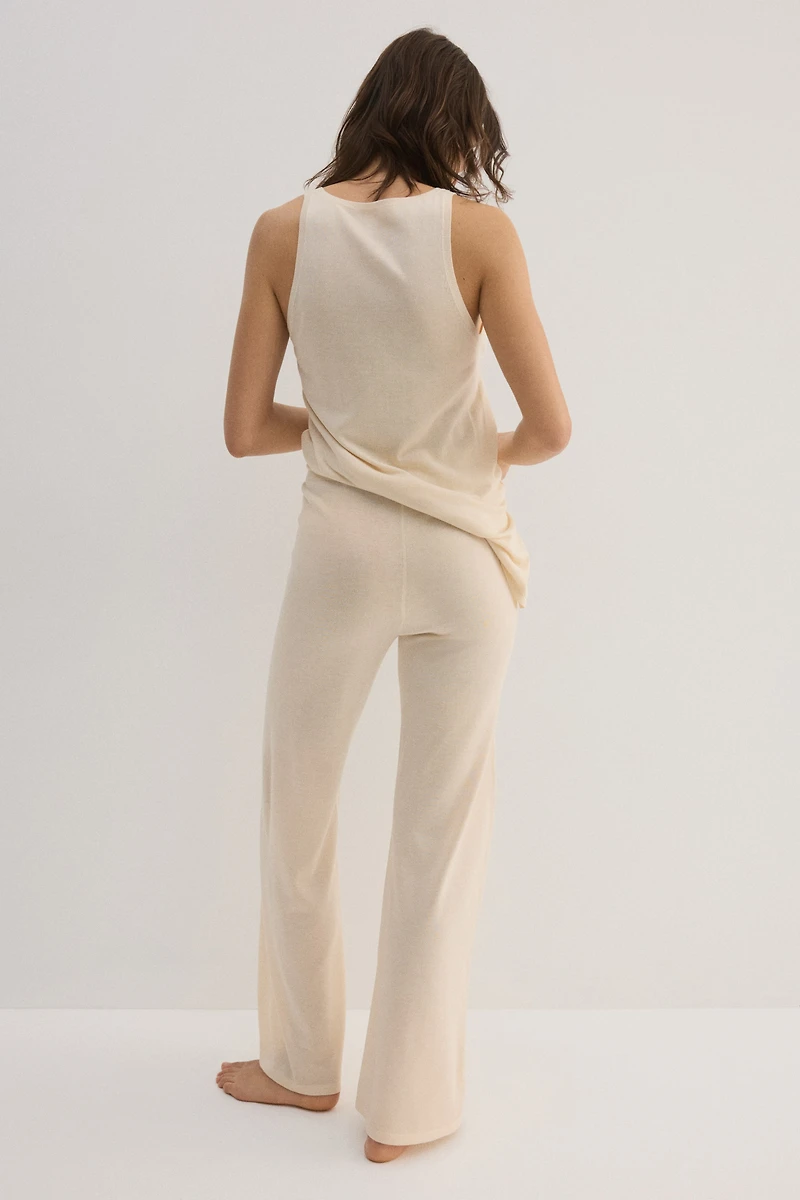 Pantalon en tricot fin