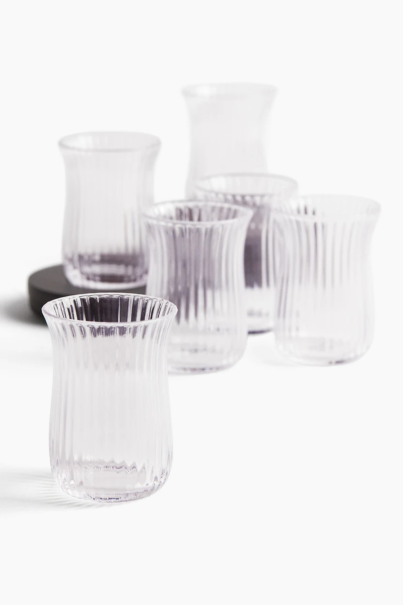 6-pack tea glasses with saucers
