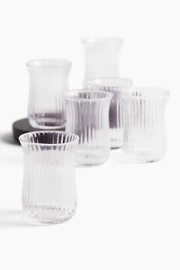 6-pack tea glasses with saucers