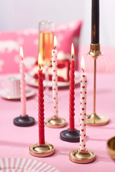 Lot de 8 fines bougies effilées