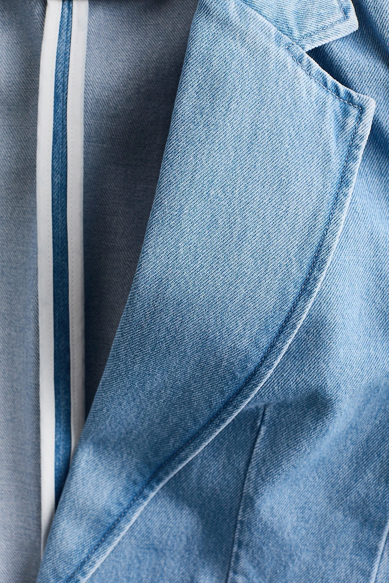 Veston à manches froncées en denim