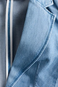 Veston à manches froncées en denim