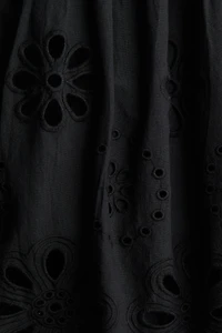 Cotton Dress with Eyelet Embroidery