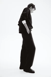 Straight-Leg Creased Pants