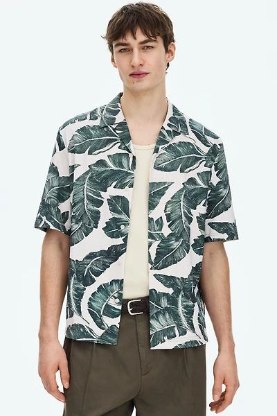 Chemise classique à col cubain