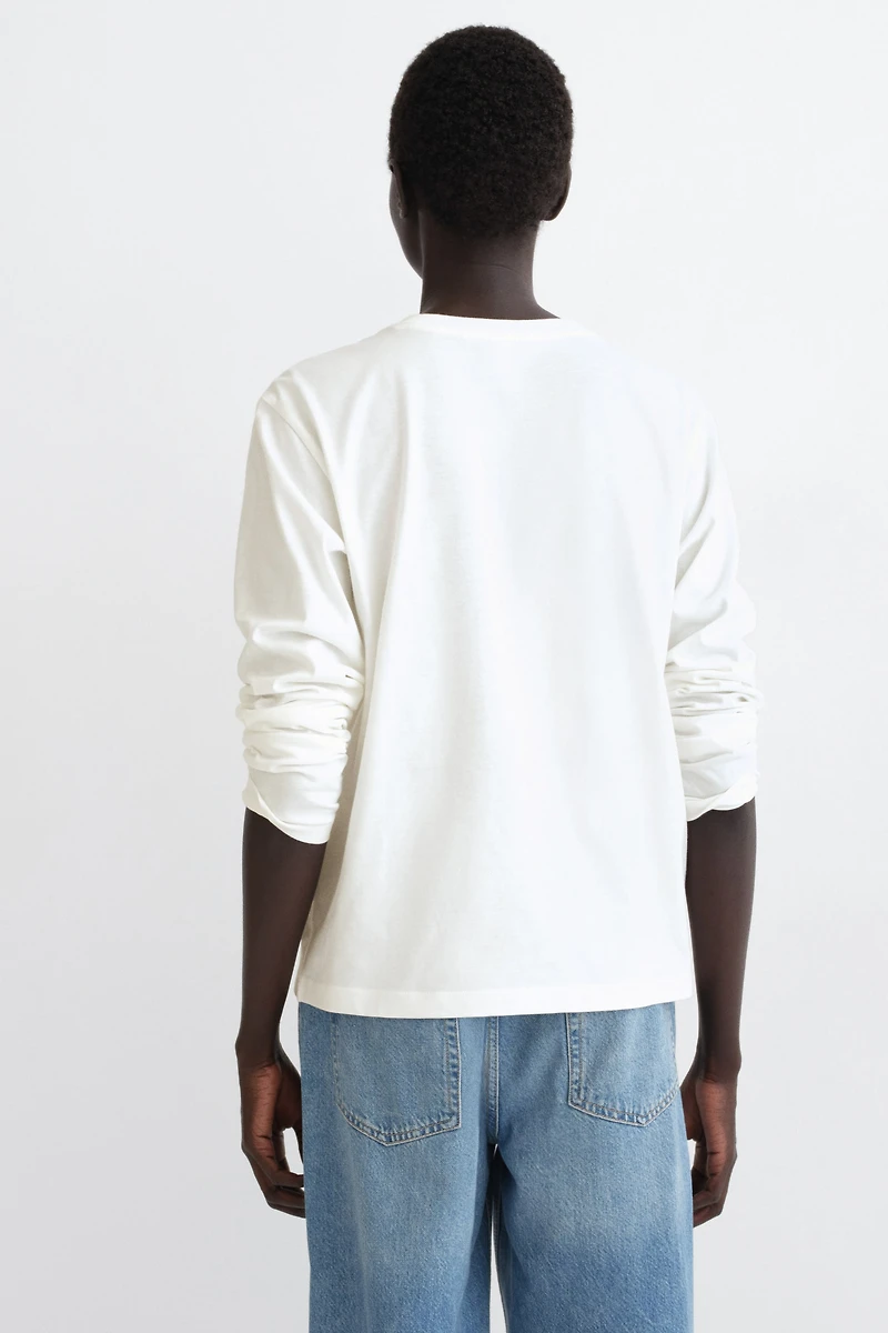 Long-Sleeved Cotton Top