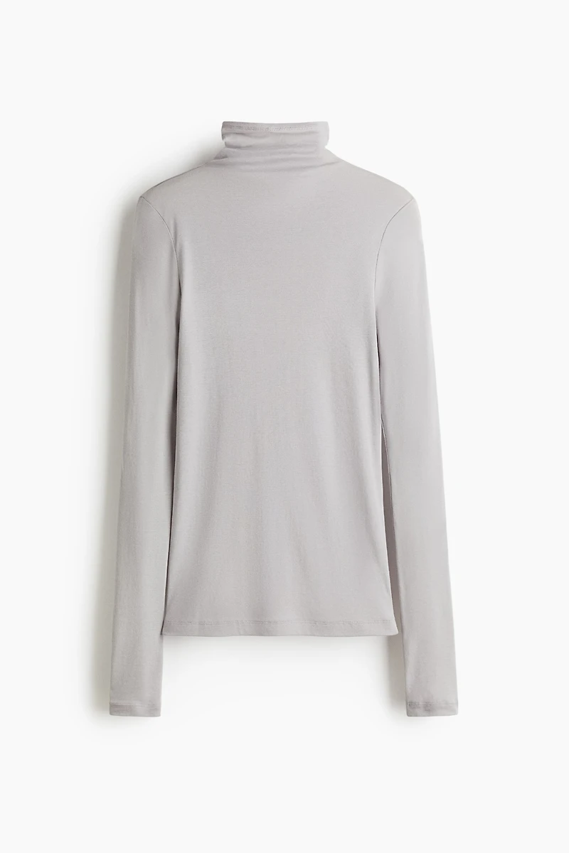 Pima Cotton Turtleneck Top