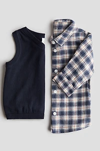 Ensemble 2 pièces avec chemise et chandail