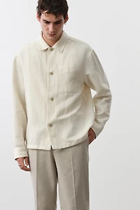 Pantalon de costume classique en lin mélangé