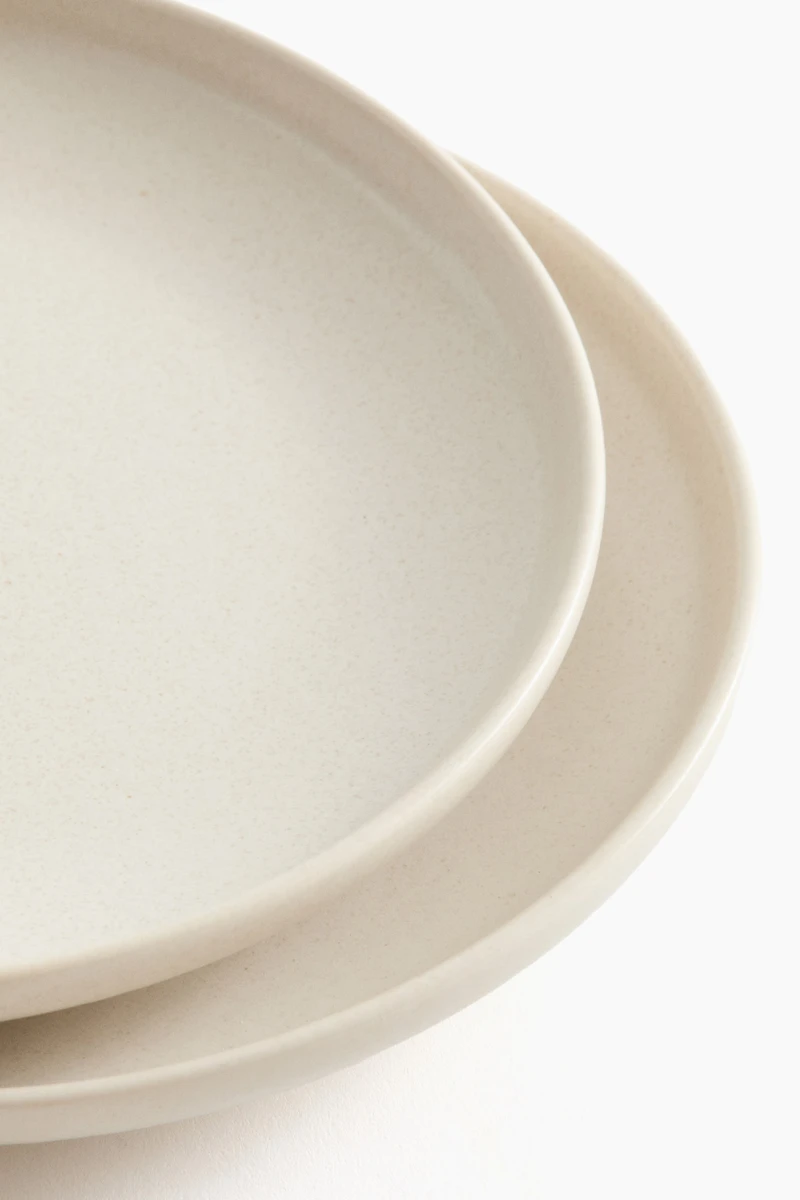 Lot de 2 petites assiettes avec glaçure réactive