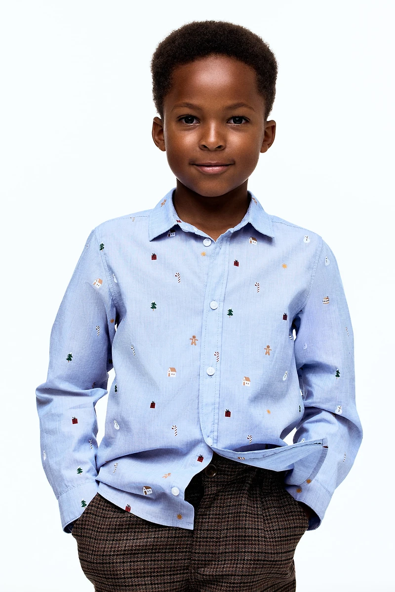 Chemise en coton à motif