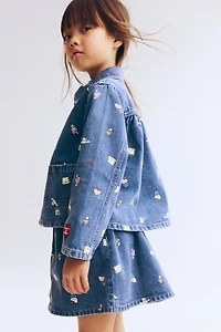 Printed Cotton Denim Jacket
