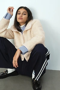 Veste en polar avec col