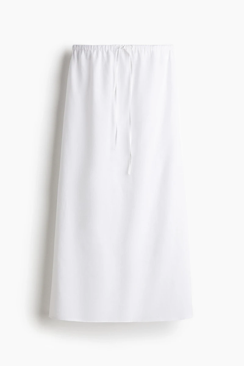 Linen-Blend Skirt