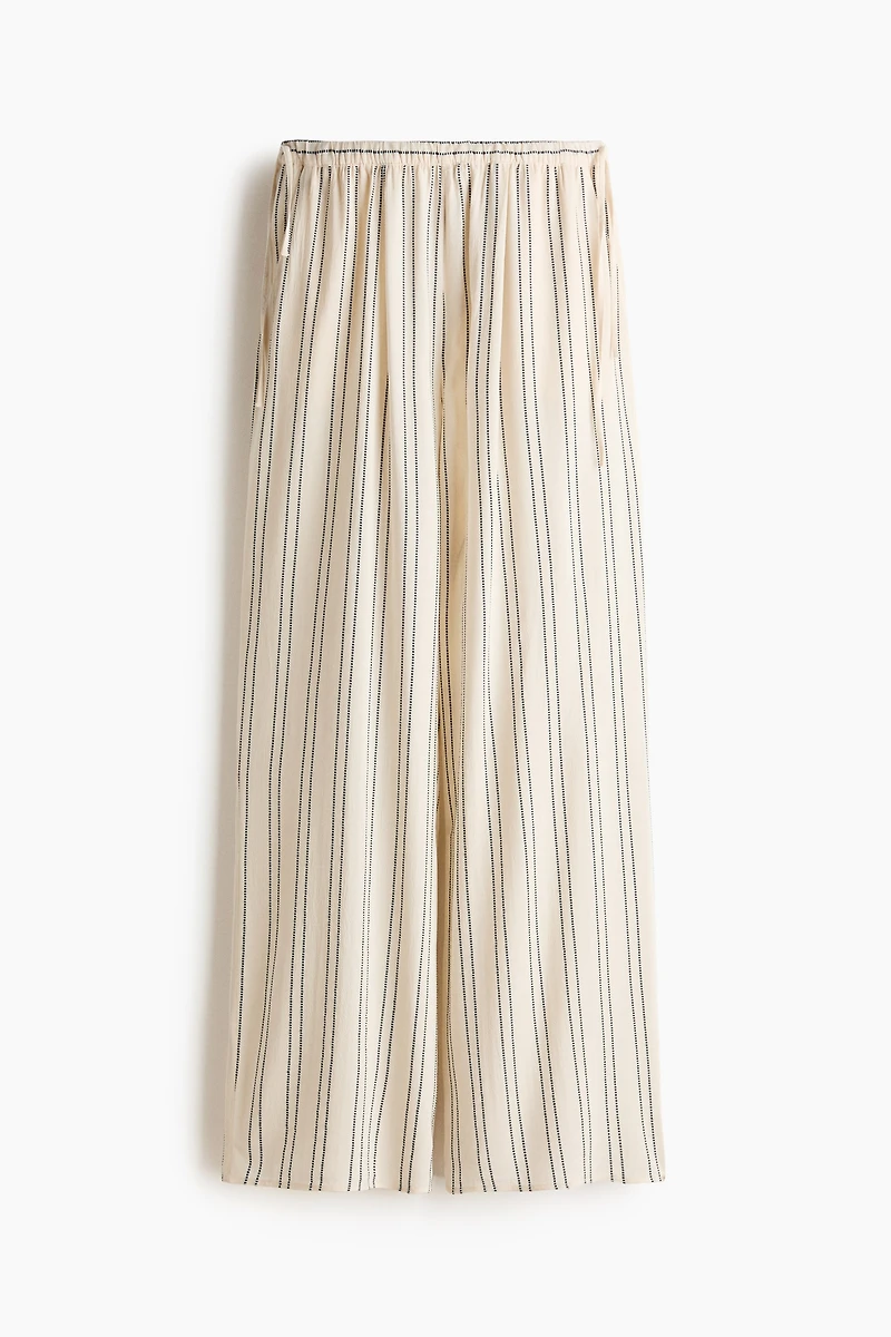 Wide-Leg Drawstring Pants