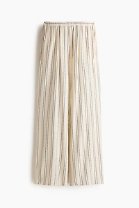 Wide-Leg Drawstring Pants