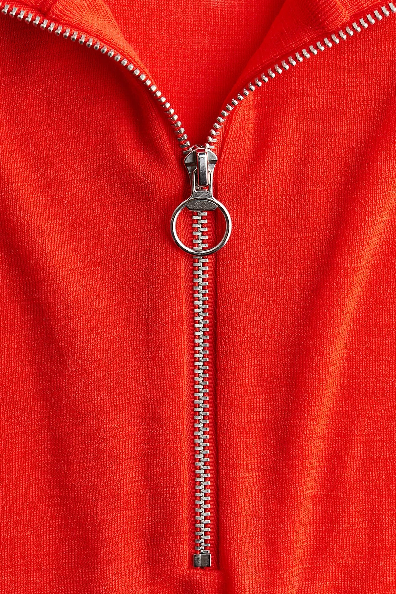 Half-Zip Wool Top