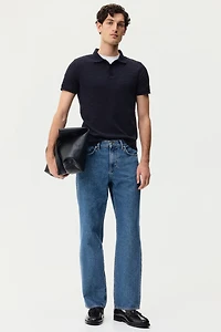 Polo près du corps en tricot jacquard