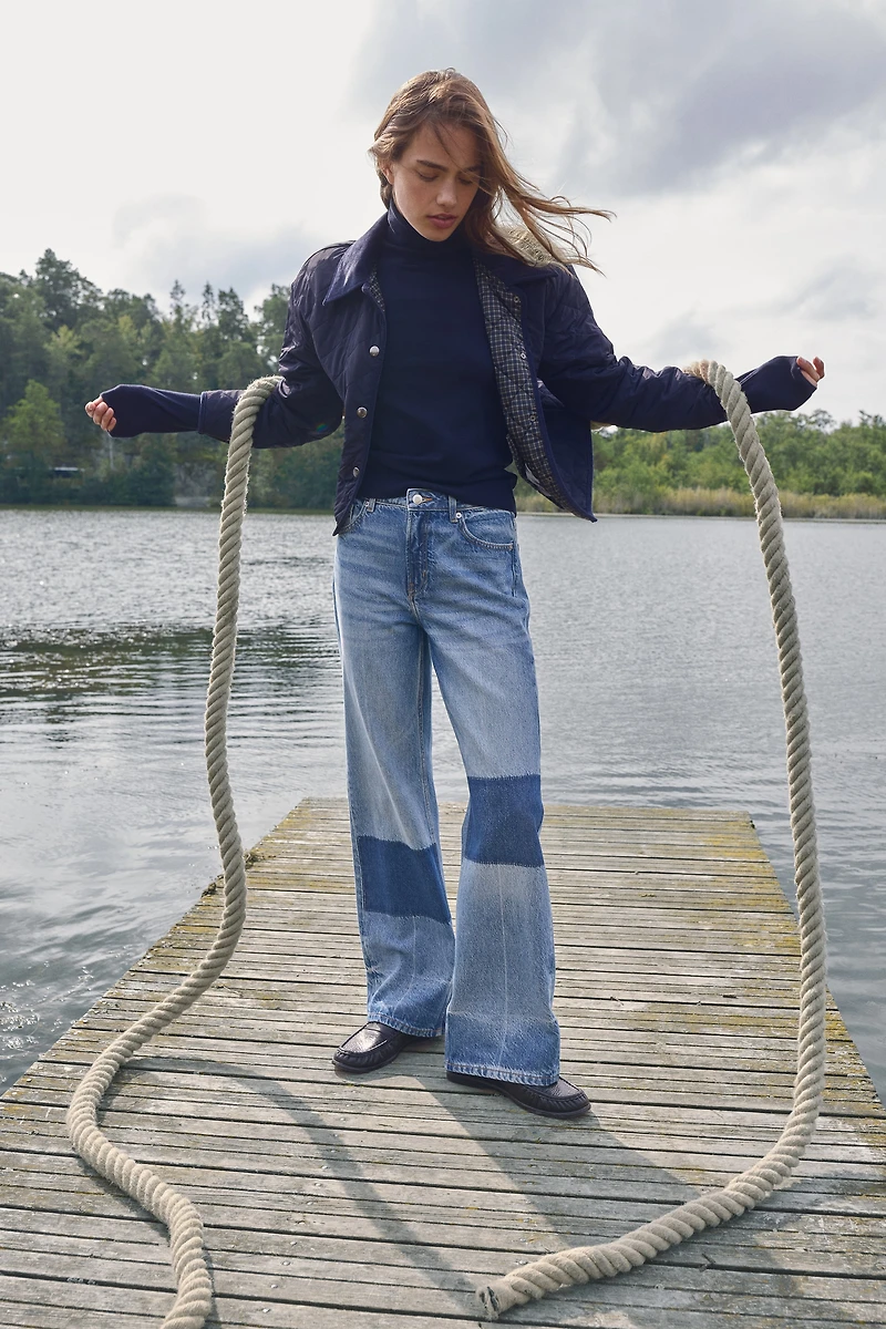 Wide-Leg Ultra High Jeans