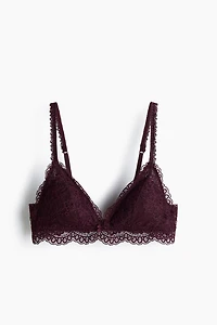 Soutien-gorge souple et coussiné en dentelle