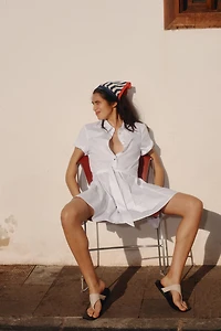 Tie-Belt Shirt Dress