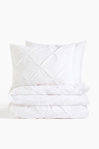 Housse de couette TG lit double à plis nervurés