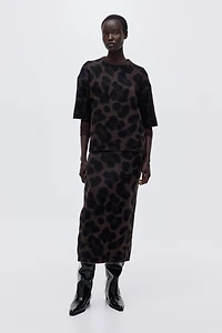 Chandail carré en tricot jacquard