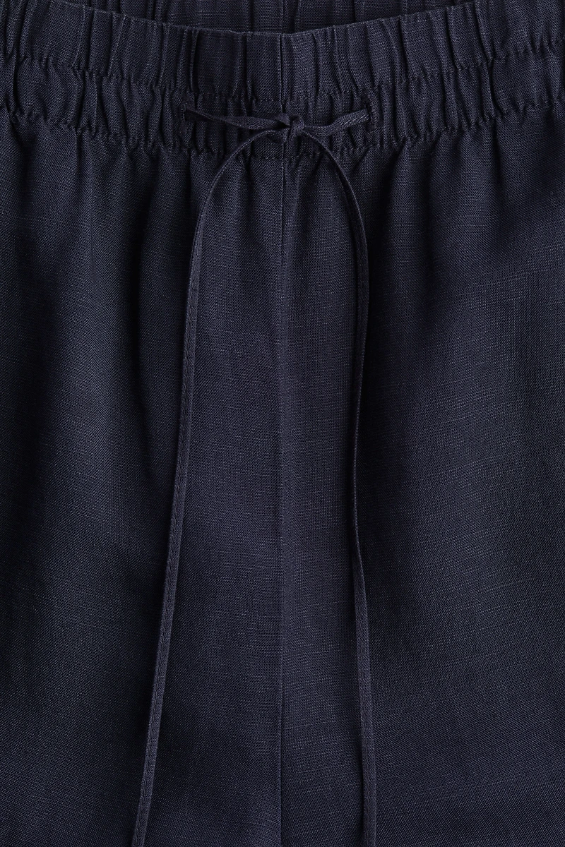 Linen-Blend Pants