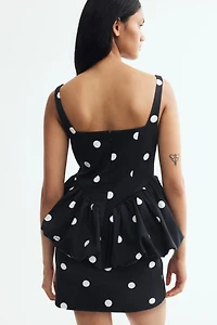 Printed Peplum Dress
