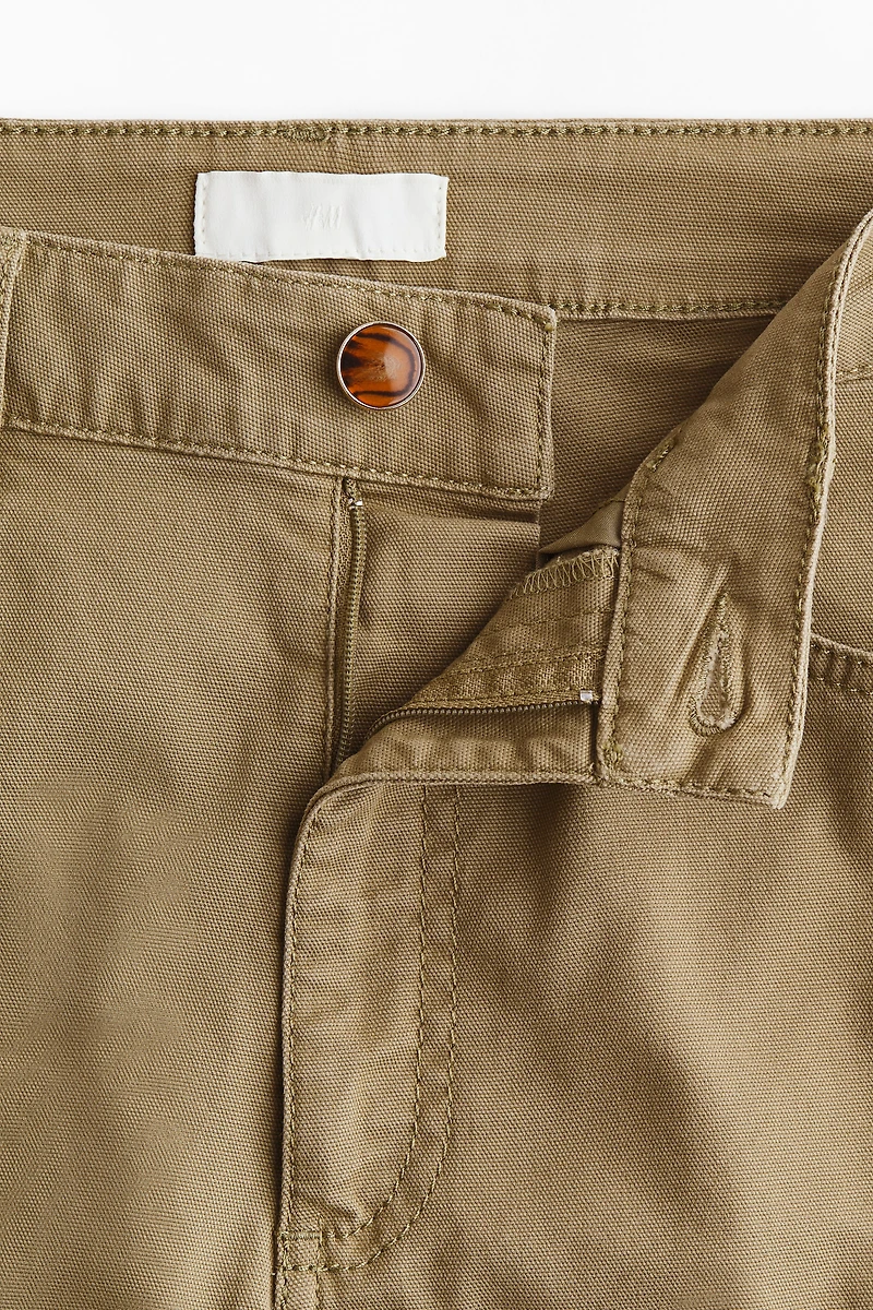 Bootcut Cotton Canvas Pants