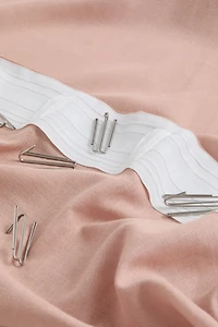 1-Pack Wide Linen-Blend Curtain Panel