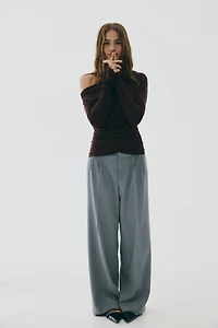 Draped One-Shoulder Top