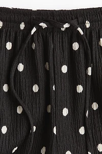 Wide-cut Pull-on Pants