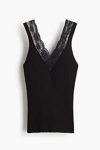 Lace-Trimmed Tank Top