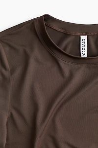 Haut à manches longues en microfibre