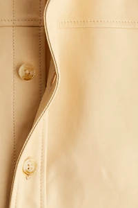 Loose-Fit Leather Shirt