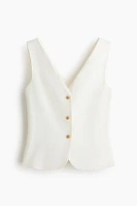 Gilet sans manches en lin mélangé