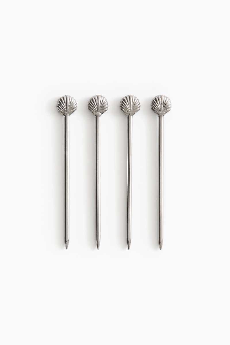 4-Pack Seashell Cocktail Picks