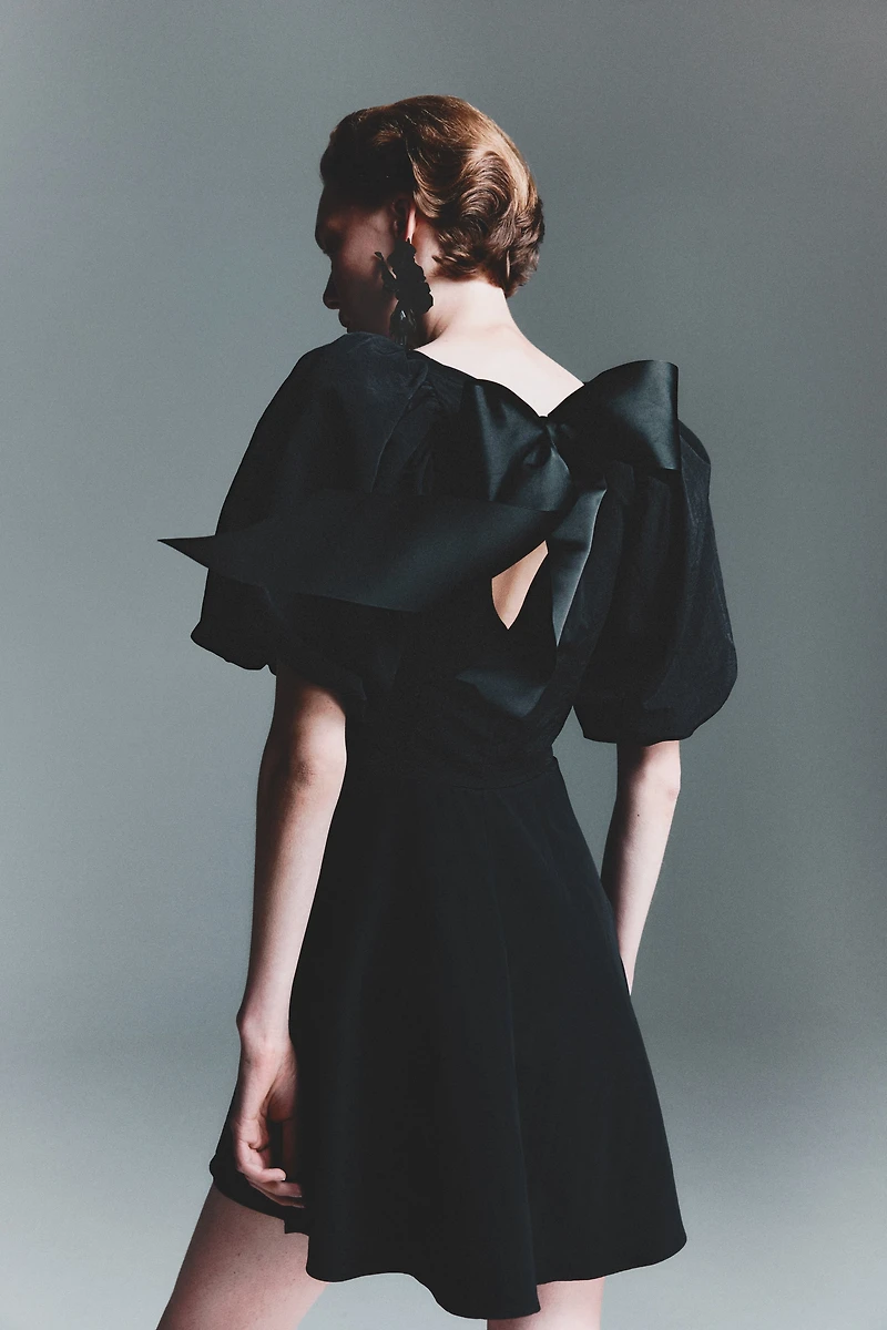 Balloon-Sleeved Dress