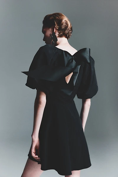 Balloon-Sleeved Dress