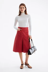 A-Line Twill Skirt