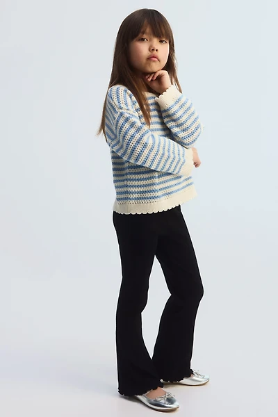 Flared Cotton Leggings