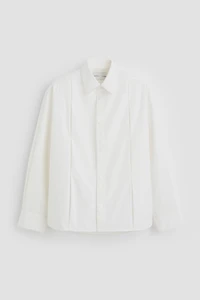 Pima Cotton Shirt with Box Pleats