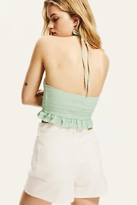 Textured Halterneck Top